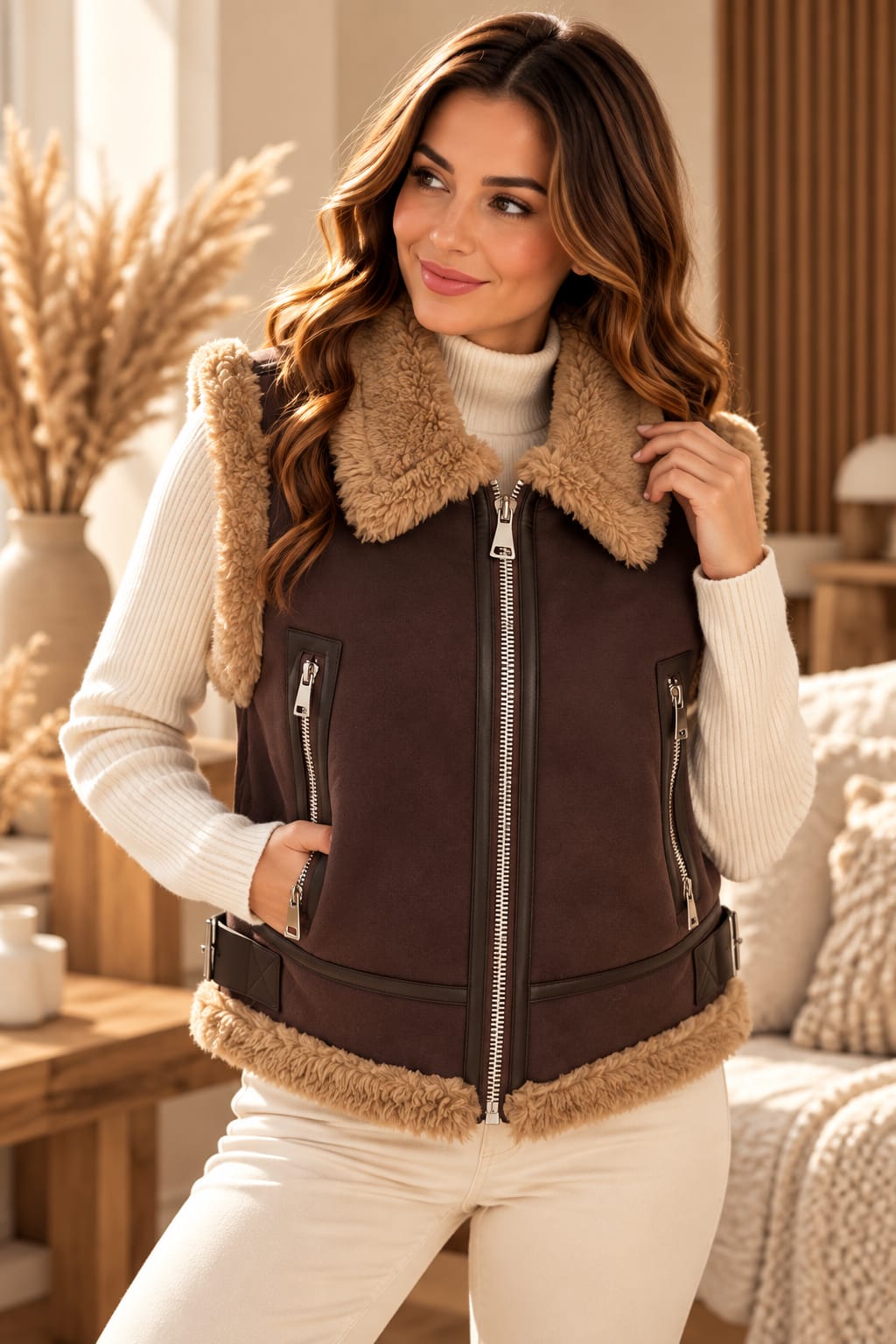 Shearling-Weste „Grizzly“