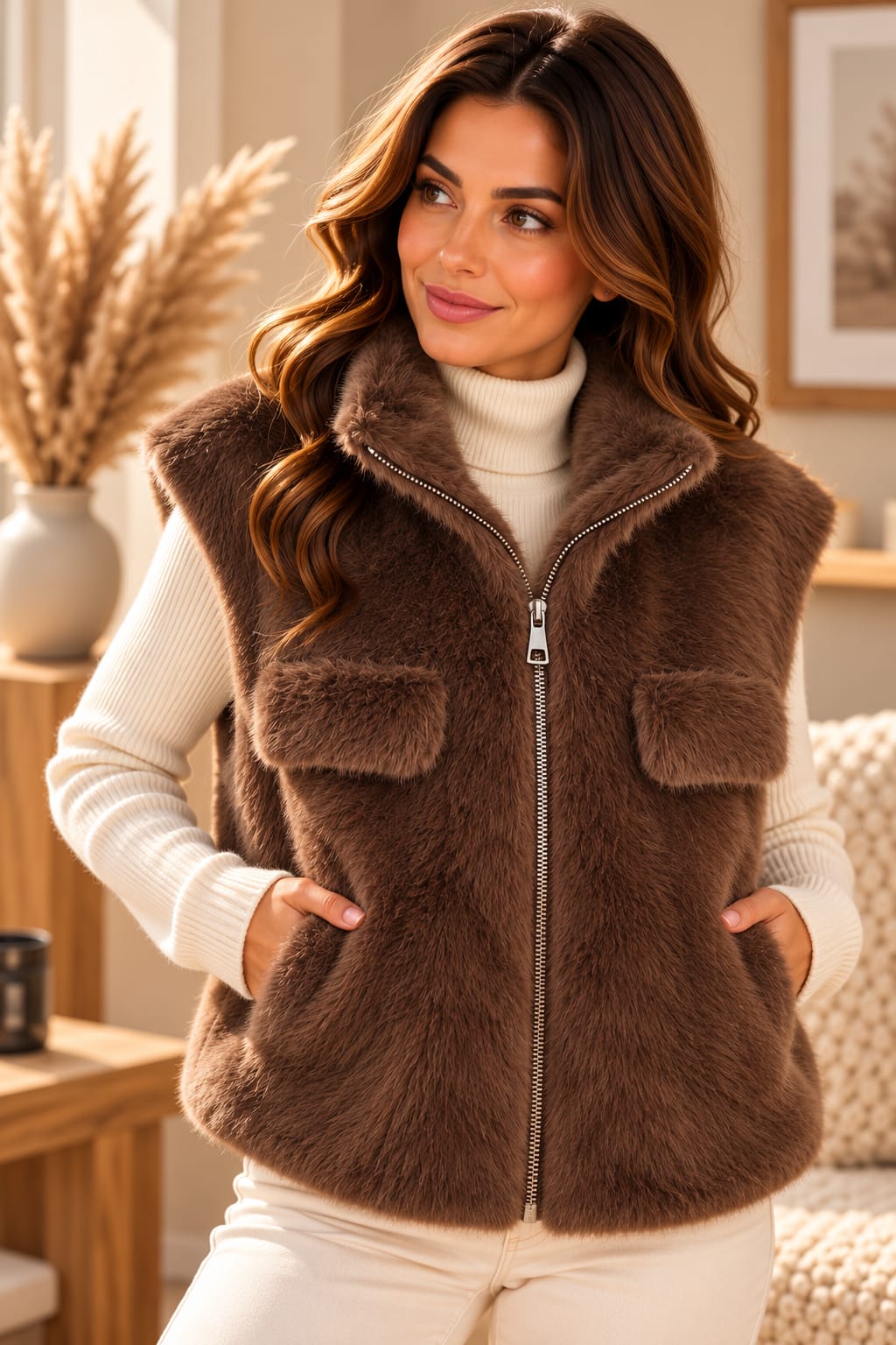 Shearling-Weste „Eclat“