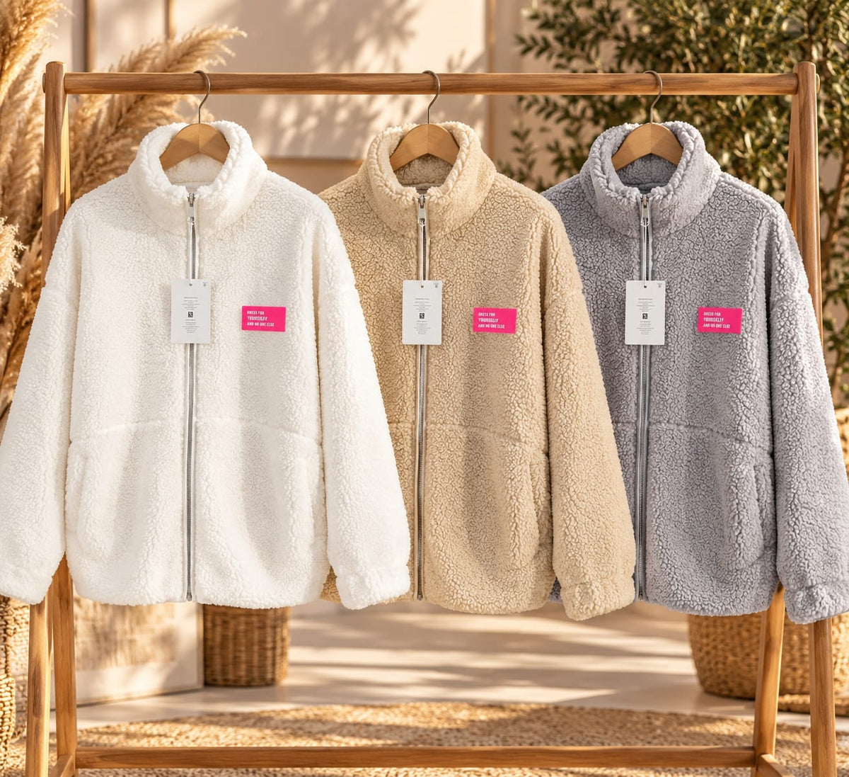 Teddy Fleecejacke „Pure“