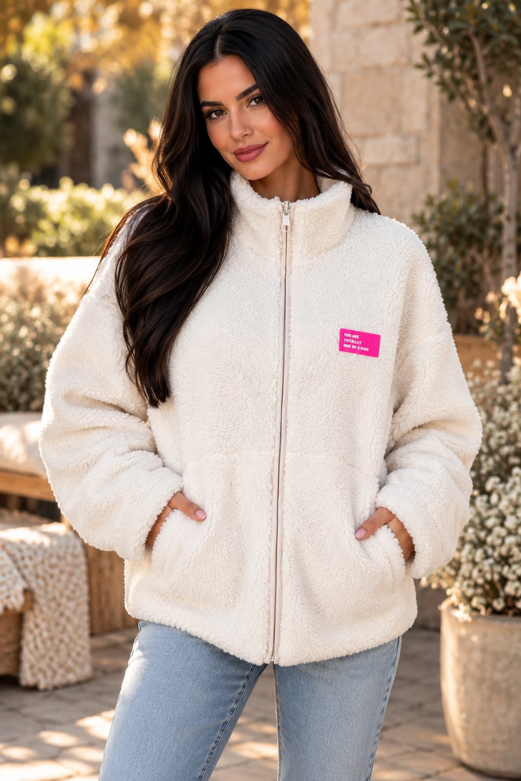 Teddy Fleecejacke „Pure“